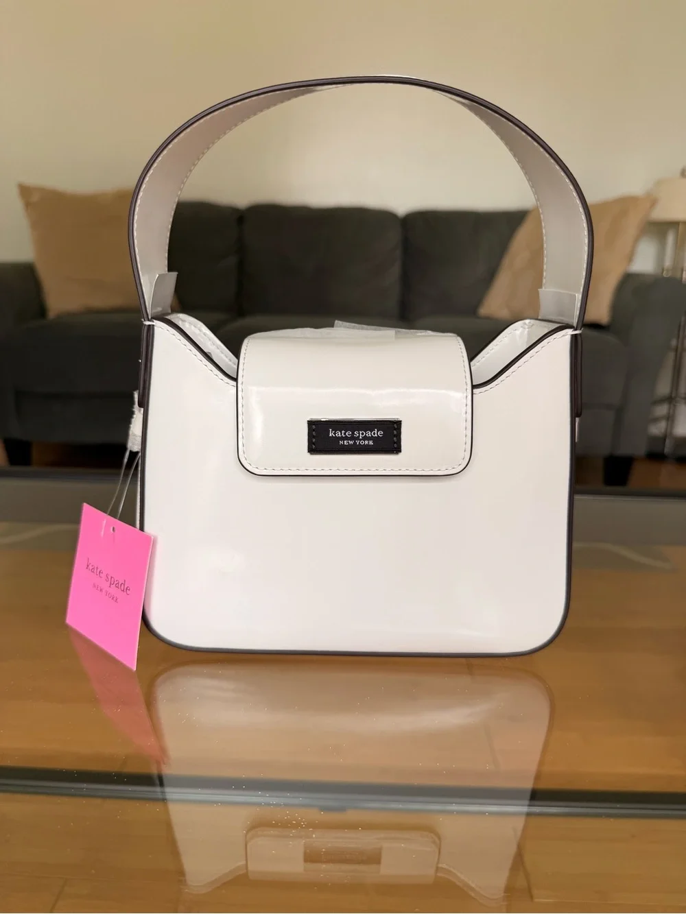 NEW! Kate Spade - Sam Icon - Leather Mini Hobo Bag - True White
